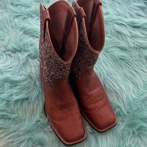 Ariat Metallic Leopard Wide toe western boots
